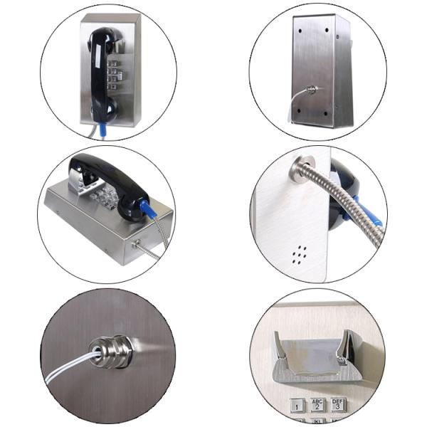 Do intercomunicador resistente do telefone do vândalo IP65 de aço inoxidável amarrado para o banco/ATM