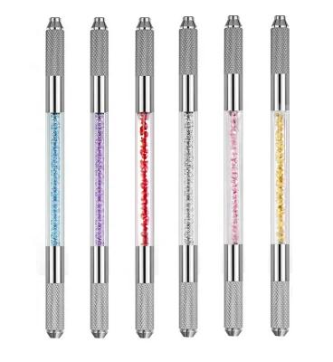 Composição permanente dirigida Crystal Microblading Tattoo Pen Double da sobrancelha de Microblading