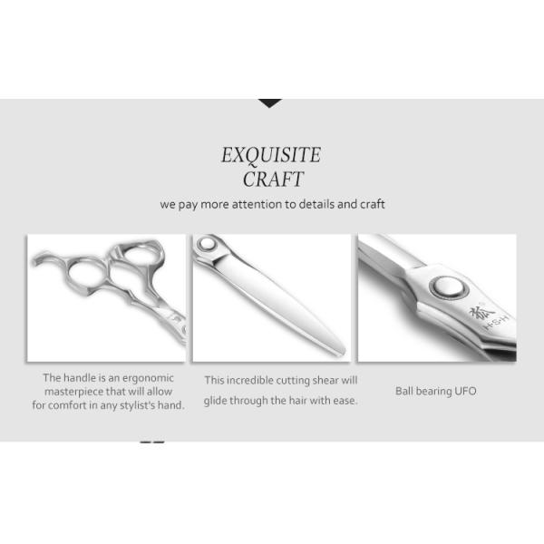 Copper Gold Titanium Hair Scissors Customized Logo Convex Edge Smooth Handfeel