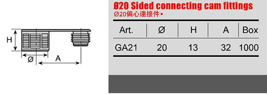 Mail Packing Cabinet Zinc Alloy Connecting Fittings Cam Lock Furniture Connector 20mm Dia