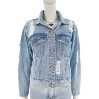 Revestimento de Custom Logo Women Vintage Stonewash Denim do fabricante da fábrica do Oem