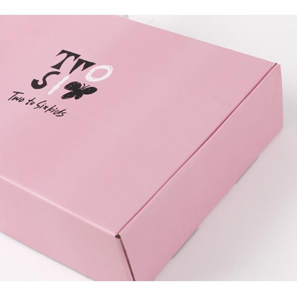 E Grade Corrugated Pink Cardboard Box Cosmetic Packaging Pantone Colors Printing