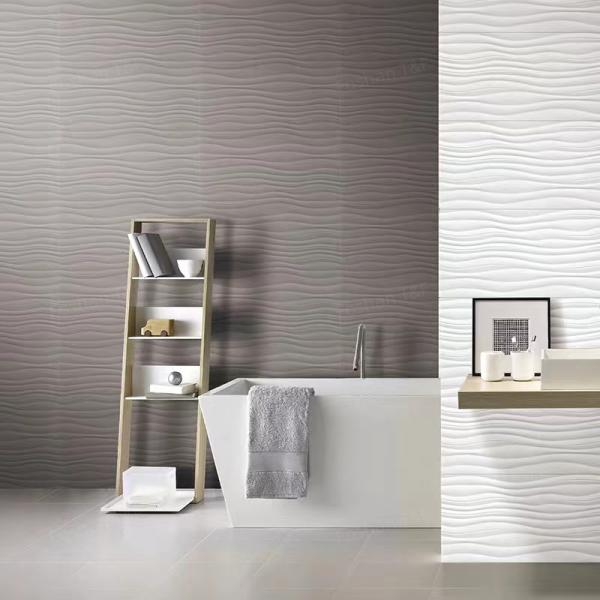 Villa Terrace Bathroom Toilet Balcony Porcelain Tiles 300x600mm Wave Model Matte Glazed Suface Full Body