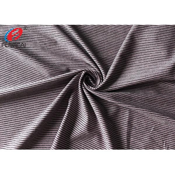 170gsm Polyester Spandex Stripe Single Jersey Fabric For Fashion Garment