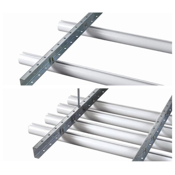 Suspension Aluminum Circular Round Tube Metal Ceiling Tiles For Airport MRT Station