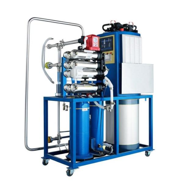 A 500L seawater desalination device that meets the standards for domestic water use