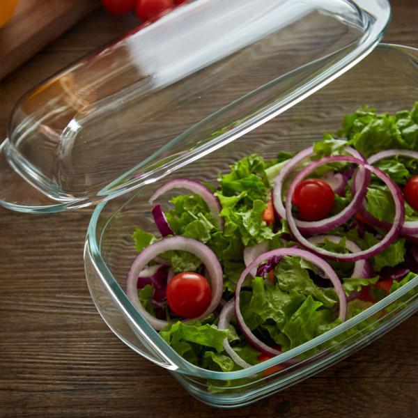 High Borosilicate Glass Tableware Food Safe Pizza Glass Baking Pan