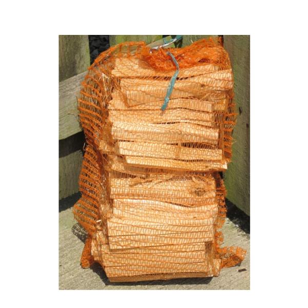 40*63cm PE UV Raschel Sacks Golden Mesh Bags for Firewood Packaging
