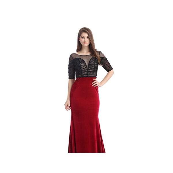 Dark Blue Color Lace European Style Evening Dresses , Sweetheart Prom Party Dress
