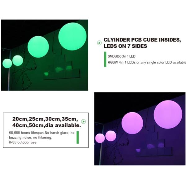 Свет 25cm SMD5050 шарика смертной казни через повешение диско 12W DMX512 RGB этапа