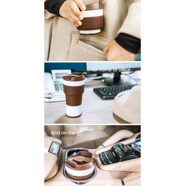 Lightweight 150g 400ML Collapsible Silicone Coffee Cup