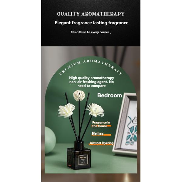 Bedroom and Living Room Decoration Sustainable Gray Small Square Bottle Air Freshener