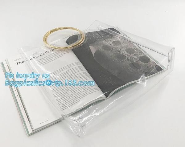 pvc shoulder bag girls one shoulder bag for college, transparent handbag tote shoulder PVC sling clear vinyl beach bag