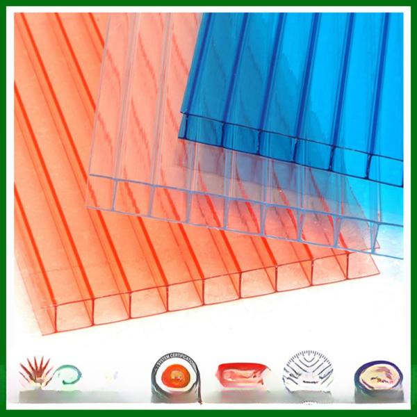 2.1m*6/5.8m Size Makrolon Hollow Core Polycarbonate Sheet 10mm Thickness