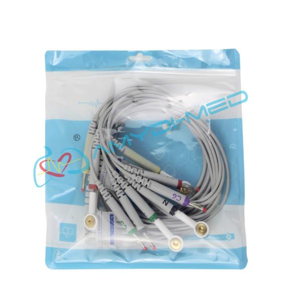 ODM 10 Lead ECG Cable Banana 4.0 To Snap Mortara Holter With Leadwires
