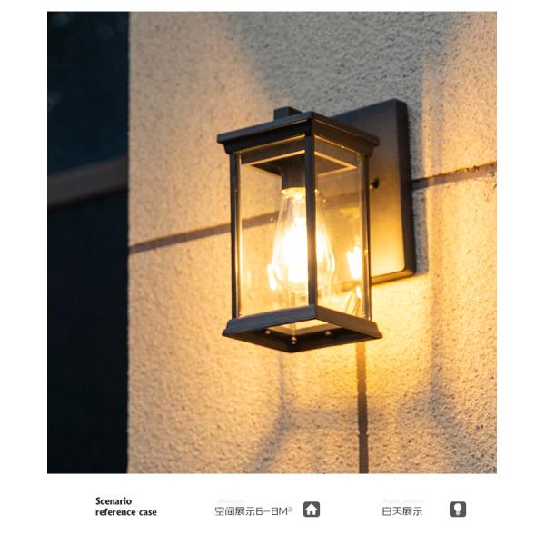 Bright Outdoor Waterproof LED Wall Lights Exterior E27 Bulb 1 17x17x35cm