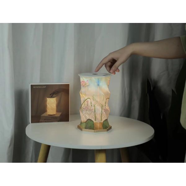 Battery Powered Tall Paper Origami Floor Lamp Folding Customized Pattern