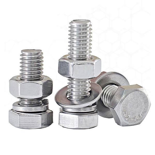 TOBO M6x12mm 1.0mm Thread Pitch Stainless Steel 304 Hex Socket Cap Screw DIN912 Silver