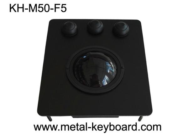 Do painel preto do metal do porta usb rato industrial do Trackball com a bola da resina de 50MM