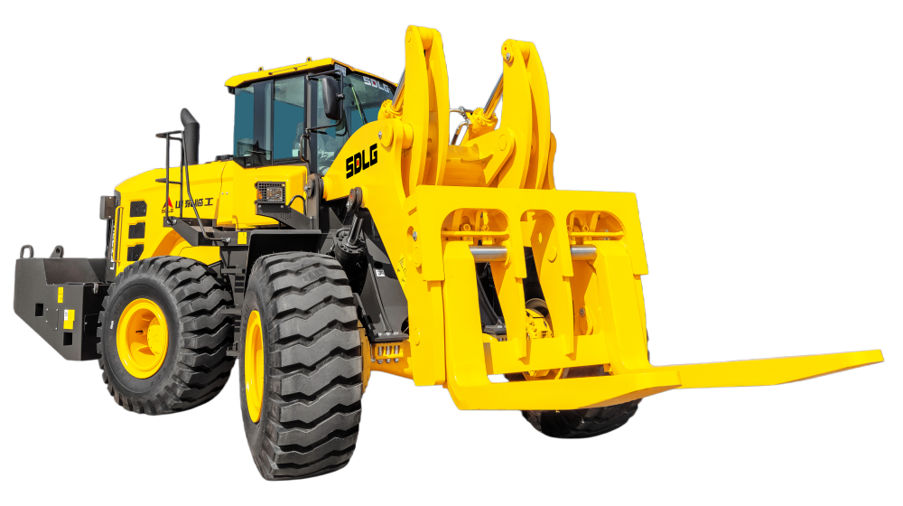 SDLG Lingong 22t 26t Pay Load Diesel Fork Lift Loader LFT22h LFT26f Marble Forks For Stone Quarry