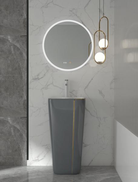 Luxury Pedestal 12L Sanitary Ware Basin Round Free Standing Sink