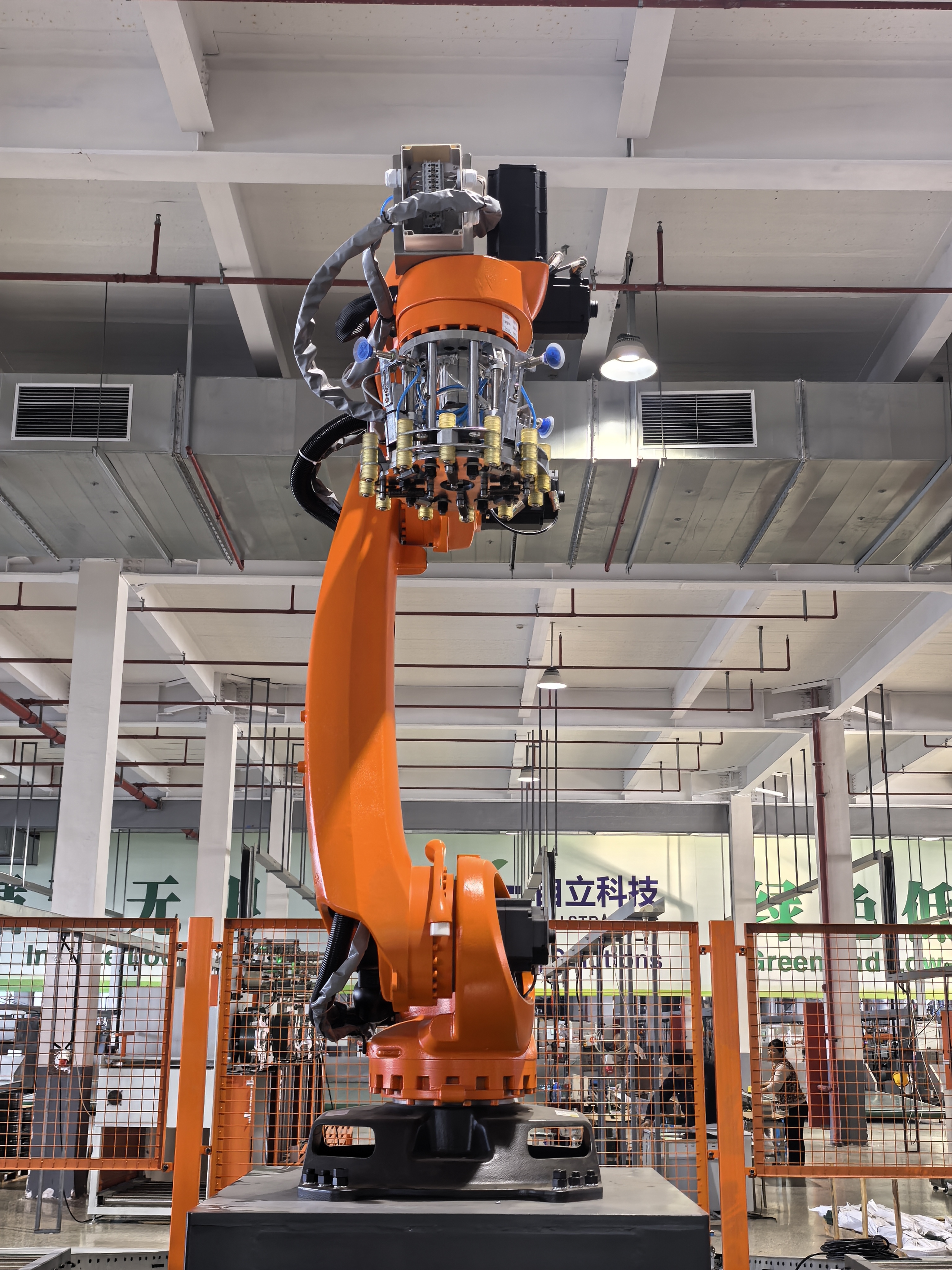 Double Line Automatic Palletizing System 220V Face To Face Industrial Palletizer