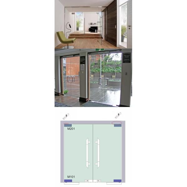 Дверь стекла качания алюминиевого сплава Frameless, закалила коммерчески двойную стеклянную дверь