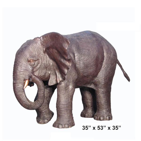 Corrosion Resistance Metal Elephant Garden Sculpture In 200cm Height