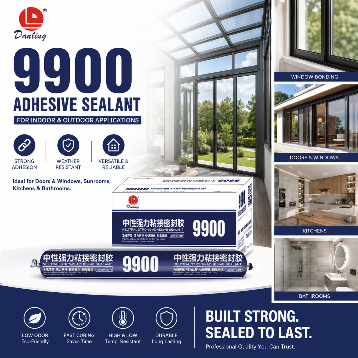 Danling 9900 High Performance Neutral Sealant for Indoor  Outdoor Applications