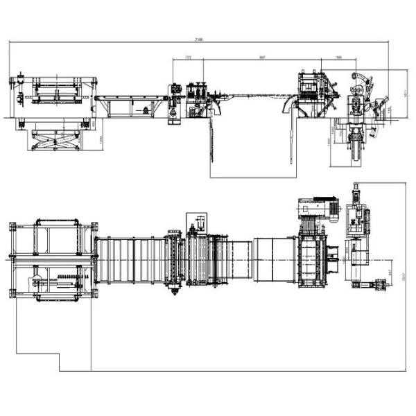 Auto Cut To Length Line Machine For  Coils 45m Every Minute High Precision