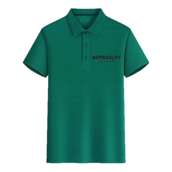 Men's Unisex Casual Short Sleeve for Polo Shirt Hot Selling Solid Pattern Printed T-Shirt Custom Logo Plain Dyed Anti-Pilling