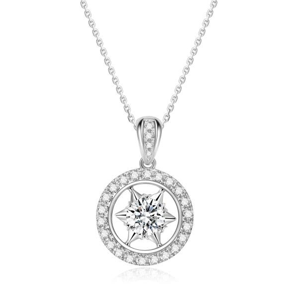 18k Gold Lab-Grown Diamond Pendant White Diamond Jewelry Pretty And Cute Diamond Pendant