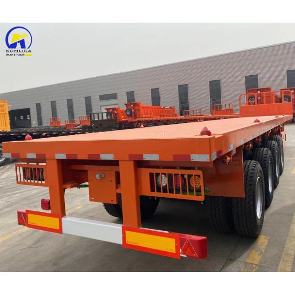 3 Axles 4 Axles 40FT 48FT Flatbed Semi Trailer with Tires and Tare Weight Approx. 6.2 T