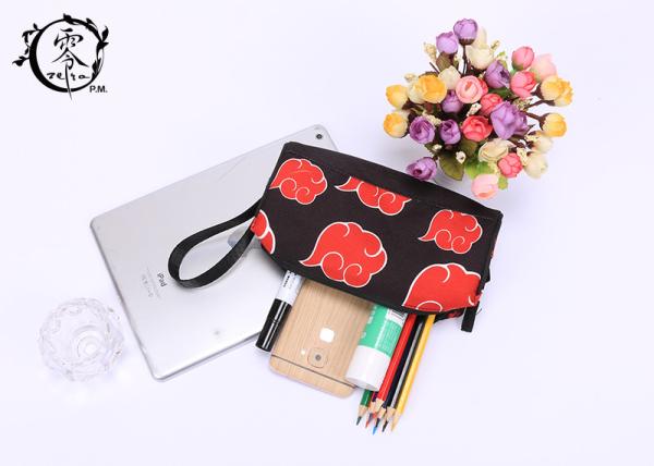 Cartoon Naruto Pencil Case Pouch Handy Wearable Canvas Pencil Wrap Case With Individual Handle