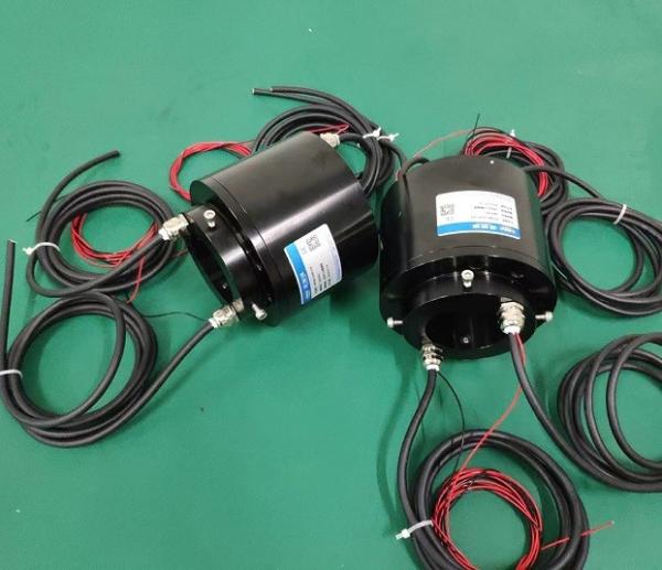 36 Circuit Hybrid Slip Ring Transferring HF USB And Ethernet Signal With Solid Shaft