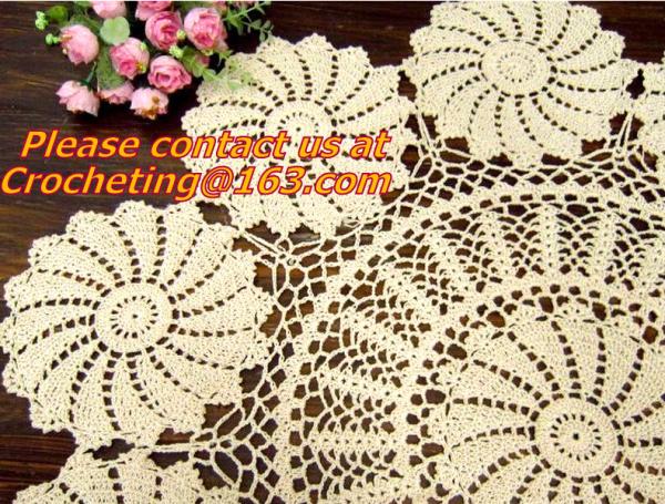 Handmade cotton lace crochet table cloth table runner American Rural nostalgia sofa cloth