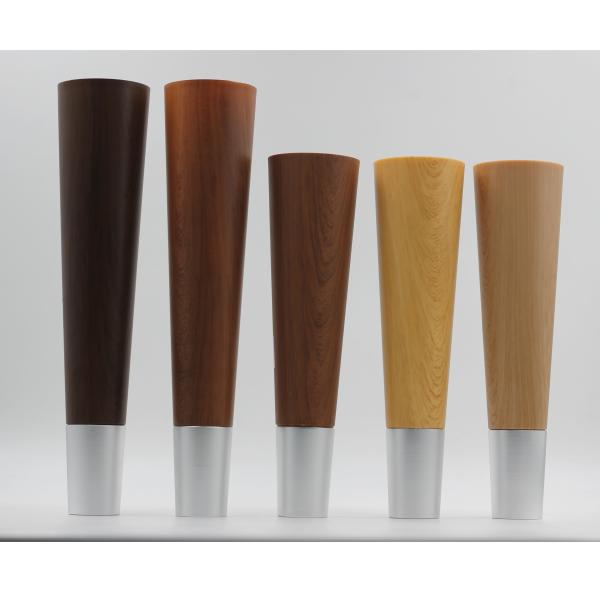 KR-P0290W 12 Inch Height Plastic Furniture Feet ABS Material With Wood Color