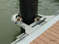 Guía de pila de goma de aluminio del dique flotante del casquillo de pila del rodillo de Marine Grade Aluminum Pile Guide de la guía de pila del muelle