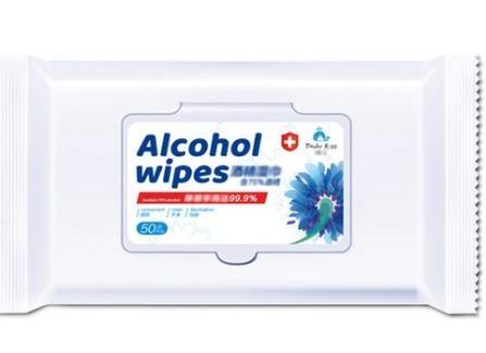 Non Woven 75% Alcohol Wet Wipe Anti Bacterial For Quick Cleaning Sanitizing