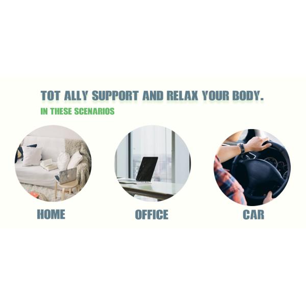 Office Chair Car Drivers Backrest Waist Support Cushion with Memory Foam Lumbar Spine