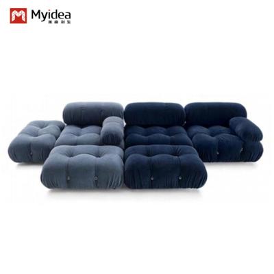 Metal Leg Nordic Fabric Sofa Light Luxury for Small Apartments Internet Living Room Bedroom Designer Square Buckle Module Sofa Combination