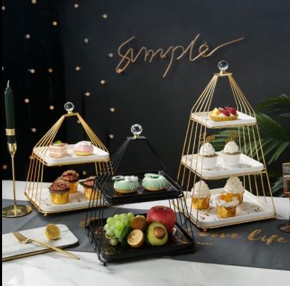 3 Tier 31.5cm Height Steel Fruit Basket Powder Coated Eco Friendly