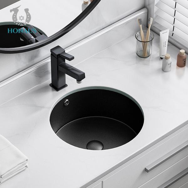 OEM One Piece Bathroom Inset Basin Round Undercounter Basin 410*410*170mm