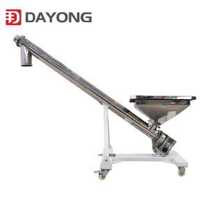 Flexible Ash Screw Conveyor Carbon Steel Inclined Screw Conveyor With Hopper