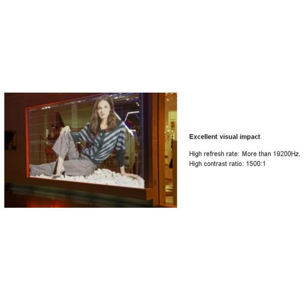 High Transparent 80% Glass Advertising Led Display Screen For Outdoor Poster Window Shop