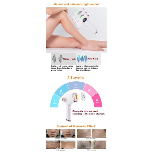 White 240V 3.5CM2 FCC FDA Approved IPL Hair Removal