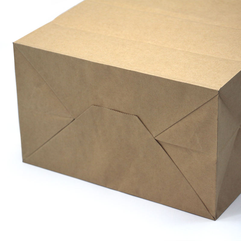 Food Safe & Eco-Friendly Brown Kraft Paper SOS Square Bottom Bags Large Grocery Bags