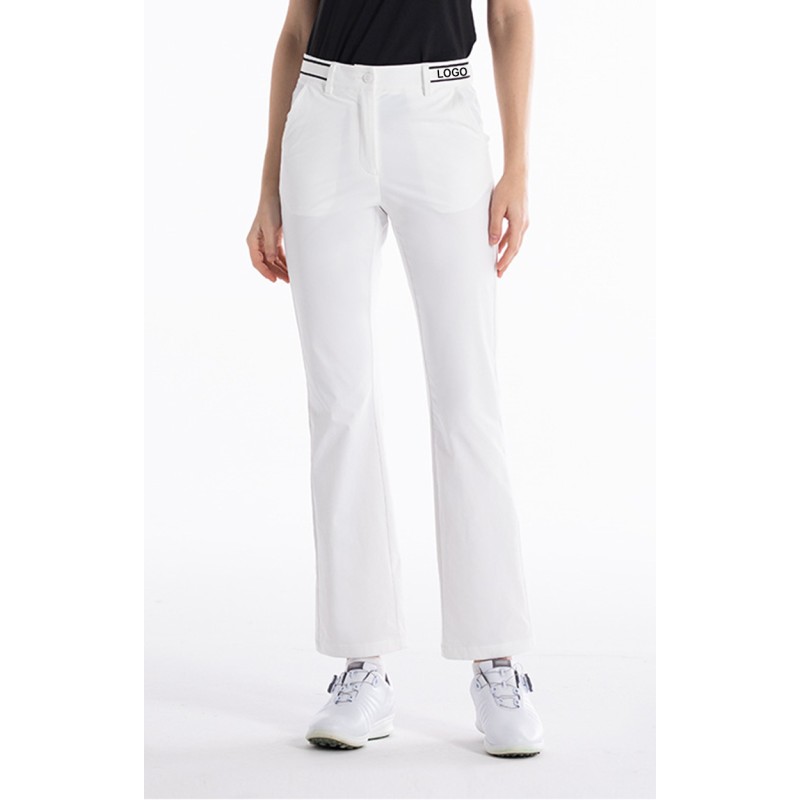 Women Elegant Micro Flare Golf Pants Slim Fit Height Boosting Ladies Golf Trousers