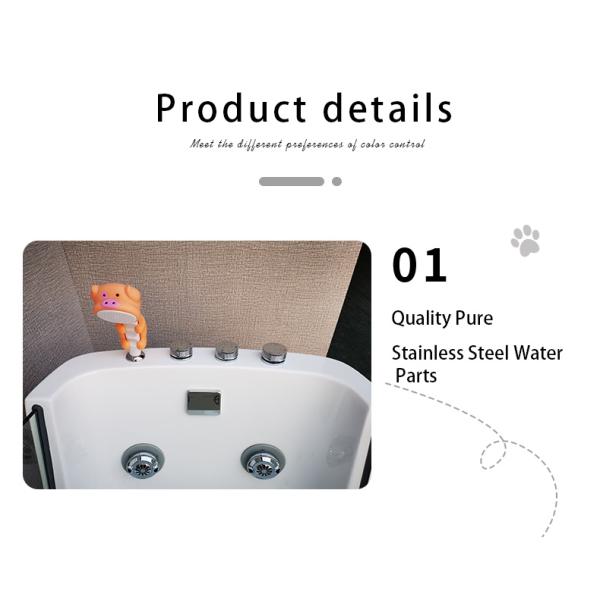 Лист 1180X730X980mm автоматической ванны SPA любимца собаки кота акриловый составной