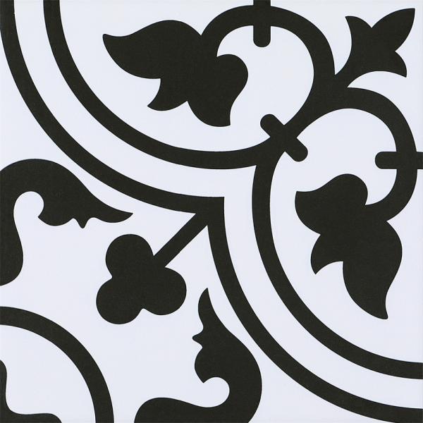 White Black 20x20cm Ceramic Rustic Tile for Indoor Walls